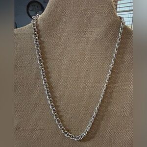 Stainless Steel Curb Like Chain Necklace 21”